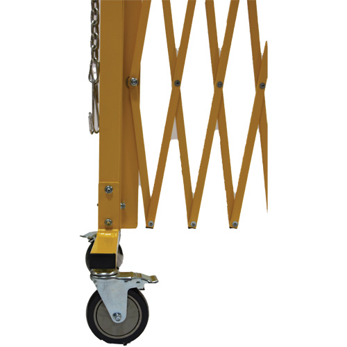 Expandable Barrier, 84" H x 20' L, Yellow Duraquip Inc