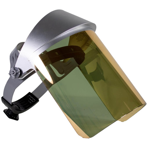 Heat Reflective Face Shield, Polycarbonate, Ratchet Suspension Duraquip Inc