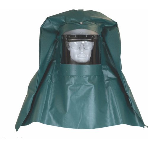 Cagoule anti-&eacute;claboussures chimiques et casquette rigide avec visi&egrave;re r&eacute;sistante aux produits chimiques Duraquip Inc