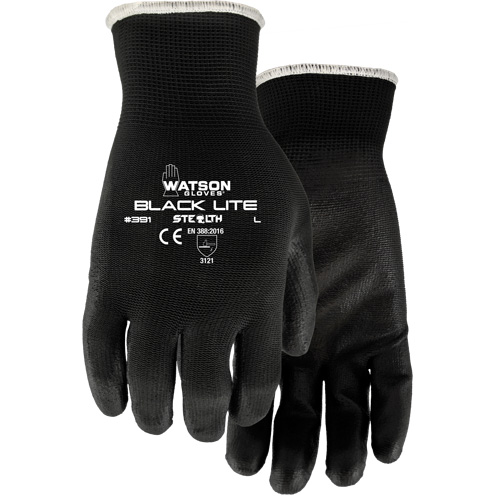 Gants 391 Stealth Black Lite, T-petit, R&ecirc;vetement Polyur&eacute;thane, Enveloppe en Polyester Duraquip Inc