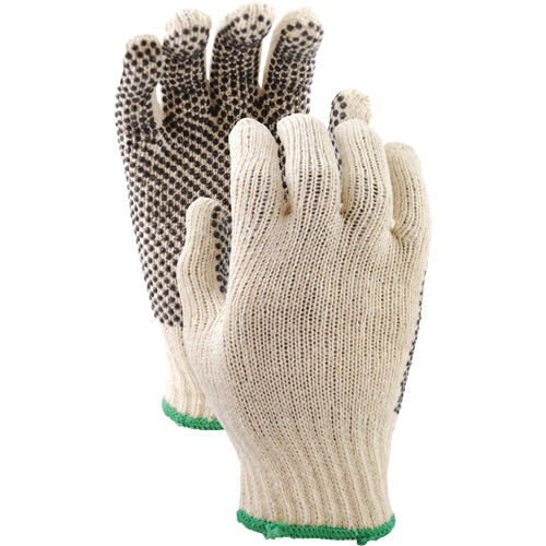 417 PVC Dotted String Knit Gloves, Poly/Cotton, Single Sided, Small Duraquip Inc