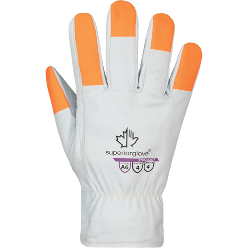 Endura Pro High-Visibility Cut-Resistant Gloves, Size Small, Cowhide Shell, ASTM ANSI Level A6 Duraquip Inc