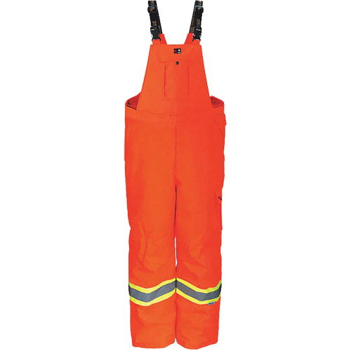 Heavy-Duty FR-Treated Journeyman 300D Trilobal Rip-Stop Coveralls, Polyester, Small, High Visibility Orange Duraquip Inc