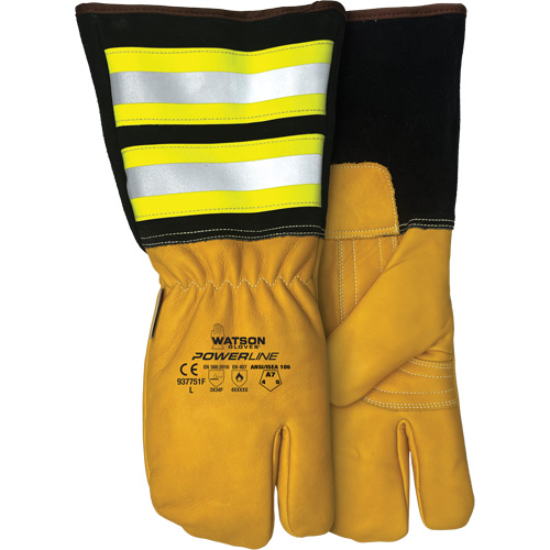 Powerline One-Finger Water-Resistant Mitt, Leather, Medium Duraquip Inc