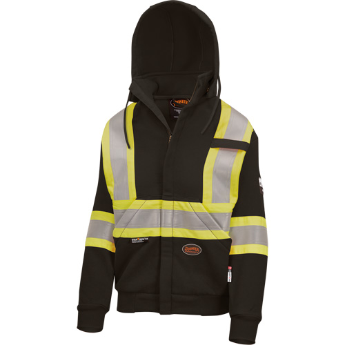 Heavyweight Safety Hoodie, Women's, X-Small, Black Duraquip Inc