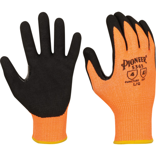 Gants r&eacute;sistants &agrave; la coupe compatibles avec les &eacute;crans tactiles, Taille Petit, Calibre 13, Rev&ecirc;tement Nitrile, Enveloppe en Polyester/PEHP, ASTM ANSI niveau A5 Duraquip Inc