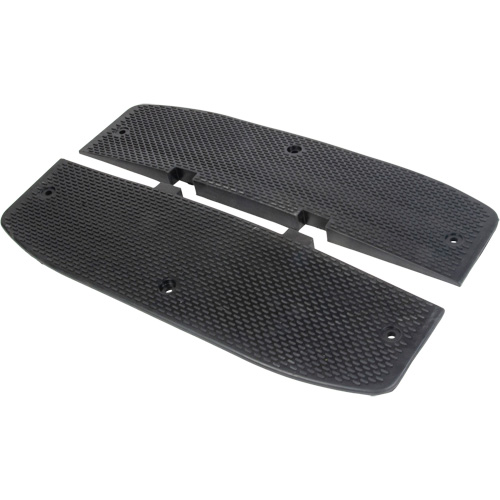 Embouts d'extr&eacute;mit&eacute;s pour bosse de d&eacute;c&eacute;l&eacute;ration, Caoutchouc, 2' lo x 16" la x 1-1/4" h Duraquip Inc