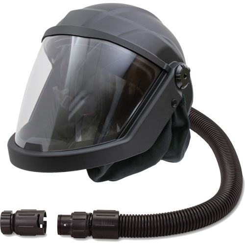 DEFENDER Supplied Air Respirator Shield & Helmet with No Flow Valve, Universal, Facepiece Duraquip Inc