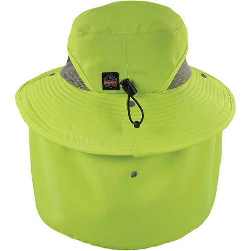 Chapeau de garde forestier 8934 Chill-Its avec prot&egrave;ge-nuque, petit/moyen, Lime haute visibilit&eacute; Duraquip Inc