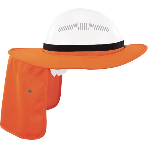 Visi&egrave;re universelle avec protection de la nuque pour casque de s&eacute;curit&eacute; Chill-Its 6661, Orange haute visibilit&eacute; Duraquip Inc