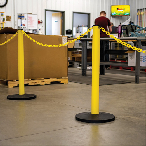 Industrial Stanchion, 37" High, Red Duraquip Inc
