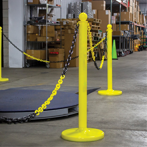 Chaîne de barri&egrave;re en plastique &agrave; deux couleurs, Vert/Blanc Duraquip Inc