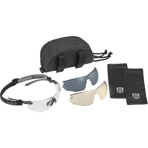 Combat Safety Glasses Kit, Clear/Smoke/Copper Lens, Anti-Fog/Anti-Scratch, ANSI Z87+ Duraquip Inc
