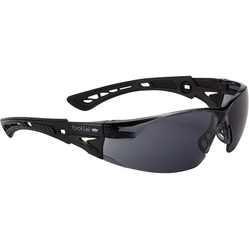 Rush+ BSSI Safety Glasses, Smoke/Grey Lens, Anti-Fog/Anti-Scratch, ANSI Z87+ Duraquip Inc
