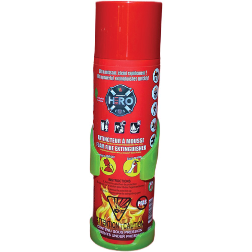 Extincteur Hero 911 sans PFAS, ACK, Capacit&eacute; 500 ml Duraquip Inc
