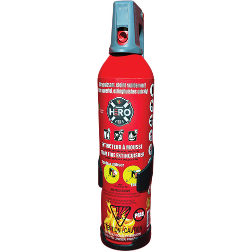 Extincteur Hero 911 sans PFAS, ACK, Capacit&eacute; 750 ml Duraquip Inc
