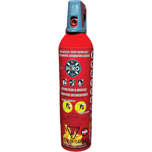 Extincteur Hero 911 sans PFAS, ACK, Capacit&eacute; 750 ml Duraquip Inc