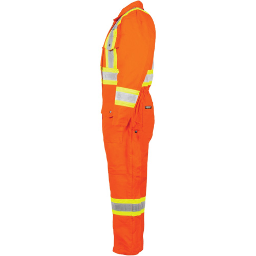 High-Visibility Lined Canvas Overalls, Small, High Visibility Orange Duraquip Inc
