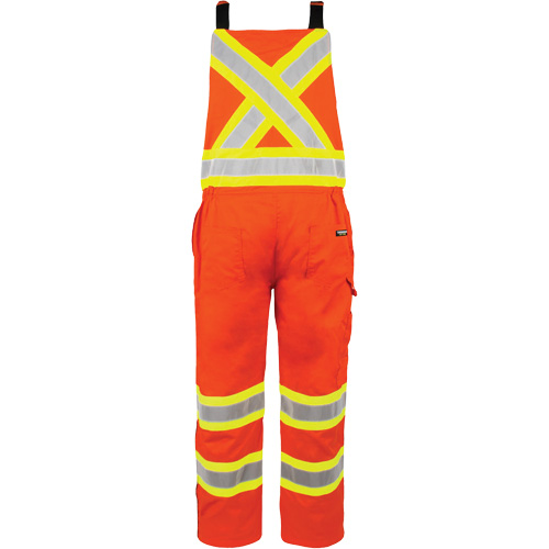 Salopette non doubl&eacute;e haute visibilit&eacute;, 3T-Grand, Orange haute visibilit&eacute; Duraquip Inc