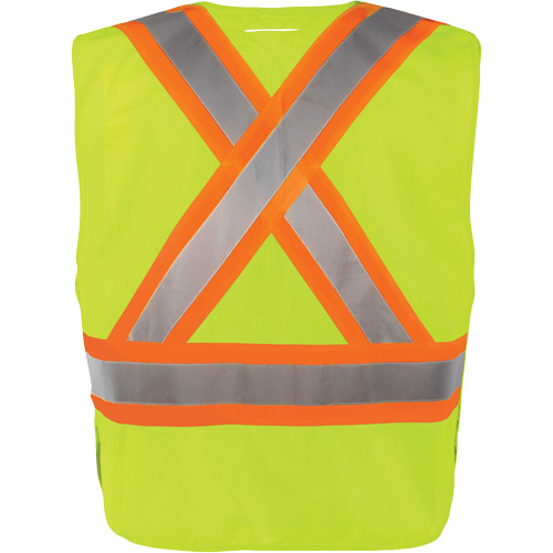 Gilet haute visibilit&eacute; &agrave; d&eacute;tachement rapide en 5 points, Orange haute visibilit&eacute;, 2T-Grand/3T-Grand, Polyester Duraquip Inc