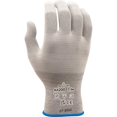 AX200 ESD Gloves, Nylon, 18 Gauge, 9/X-Large Duraquip Inc