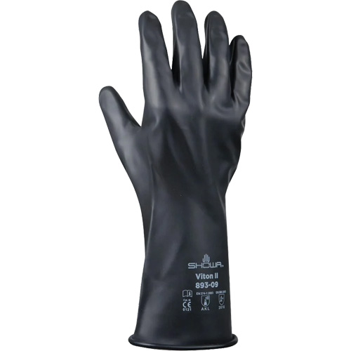 893 Chemical & Acid Resistant Gloves, Size X-Large/10, 12" L, Butyl Rubber/Viton&reg;, 12-mil Duraquip Inc