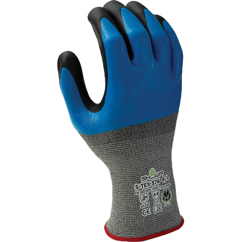 376 Cut-Resistant Gloves, 8/Large, Nitrile/Foam Nitrile Coating, 13 Gauge, Polyester/Stainless Steel Shell Duraquip Inc