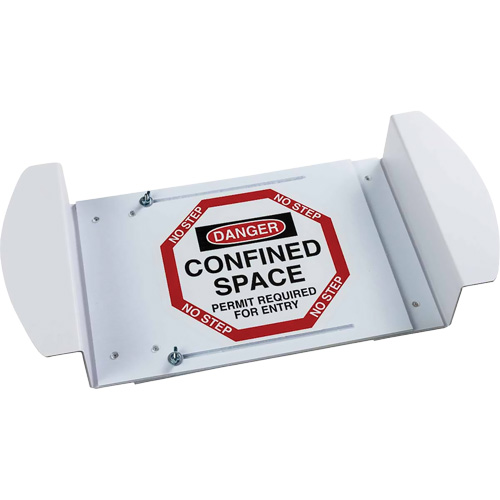 "Danger Confined Space Permit Required For Entry" Manhole Sign, 21" x 30", Polystyrene, English Duraquip Inc