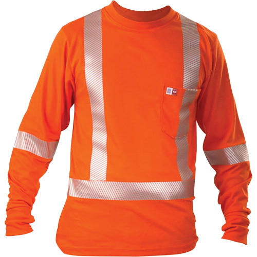 Long-Sleeved T-Shirt, Large, Orange Duraquip Inc