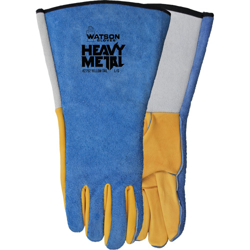 Gants de soudage Yellow Tail MIG/TIG, Cuir fleur de daim/Cuir de vache refendu, Taille Moyen Duraquip Inc