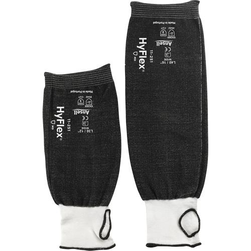 HyFlex 11-251 Extra Wide Protective Sleeve, Intercept, 18", ASTM ANSI Level A3, Black Duraquip Inc