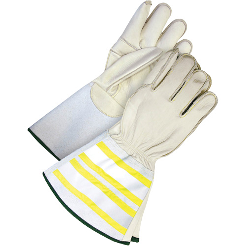Gants utilitaires haute visibilit&eacute; avec manchette de 6,25", T-Grand, Paume en Cuir fleur de vache Duraquip Inc