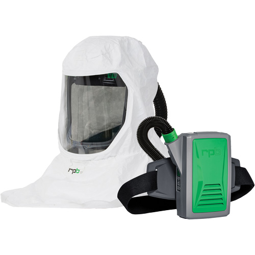 T-Link Respirator with Bump Cap, Breathing Tube, Belt-Mount & PX5 PAPR, Loose Fitting Hood & Faceshield, Lithium-Ion Battery Duraquip Inc