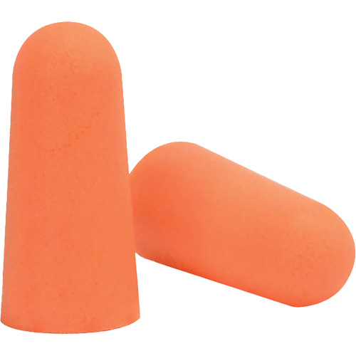 Bouchons d'oreilles coniques jetables en mousse de PU orange SEALTEC33, Vrac - Boîte Duraquip Inc