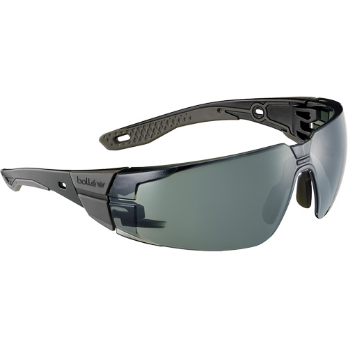 RUSH+ 2.0 M/L Safety Glasses with Black & Grey Frame, Grey/3.0 Lens, Anti-Fog/Anti-Scratch, ANSI Z87+ Duraquip Inc