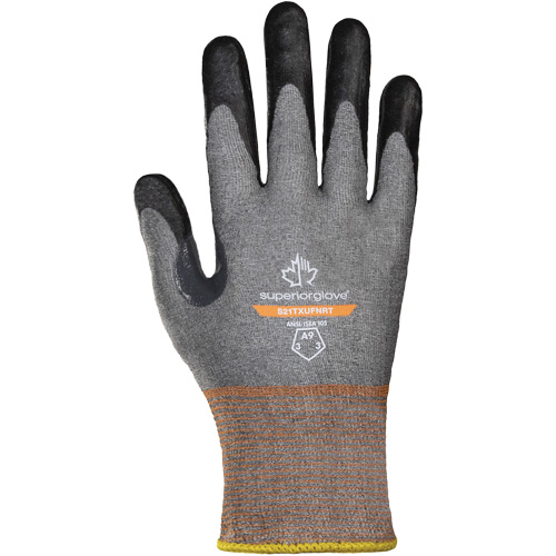 Dexterity Pro S21TXUFNRT Ultra-Thin Gloves, Size 5, 21 Gauge, Foam Nitrile Coated, Nylon/TenActiv Shell, ASTM ANSI Level A9 Duraquip Inc