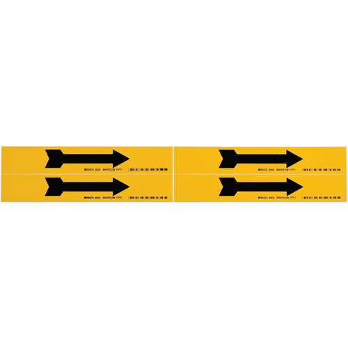 Arrow Pipe Marker, Self-Adhesive, 1-1/8" H x 7" W, Black on Yellow Duraquip Inc