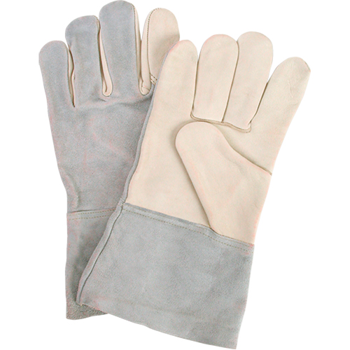 Gants de travail d'usage standard, Grand, Paume en Cuir fleur de vache Duraquip Inc