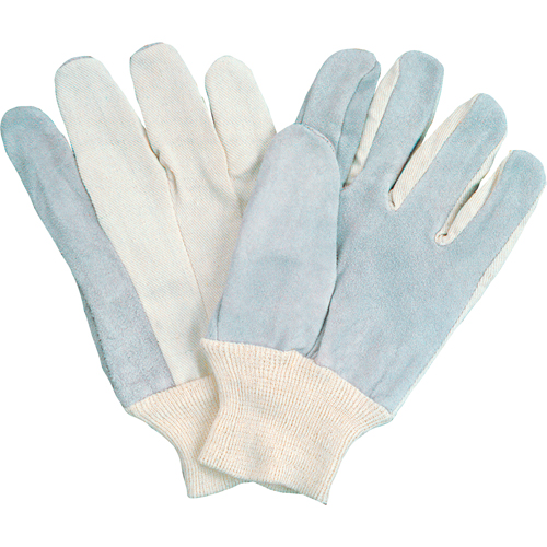 Standard-Duty Full-Index Work Gloves, Large, Split Cowhide Palm Duraquip Inc