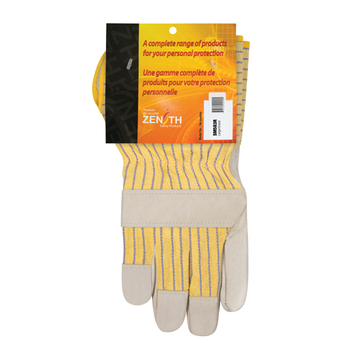 Standard-Duty Dry-Palm Fitters Gloves, Large, Grain Cowhide Palm, Cotton Inner Lining Duraquip Inc