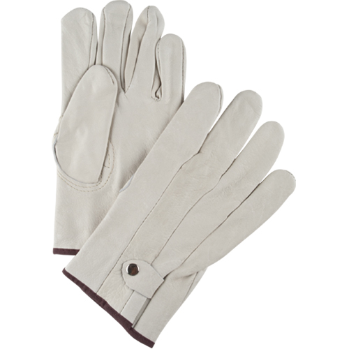 Standard-Duty Ropers Gloves, Large, Grain Cowhide Palm Duraquip Inc