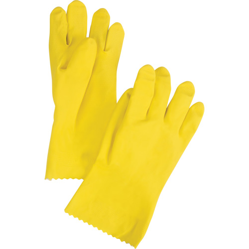 ChemStop Gloves, Size Small/7, 12" L, Latex, Flock-Lined Inner Lining, 16-mil Duraquip Inc