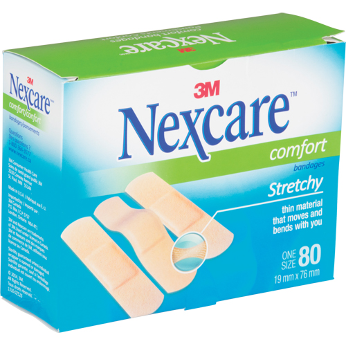 Nexcare Comfort Strips, Rectangular/Square, 3", Fabric, Sterile Duraquip Inc