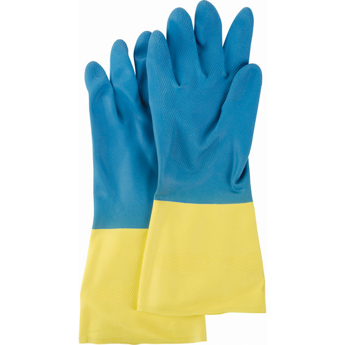 Gants deux tons NS53, Taille Moyen/8, 13" lo, N&eacute;opr&egrave;ne/Latex de caoutchouc, Doublure en Ouat&eacute;e, 28 mils Duraquip Inc