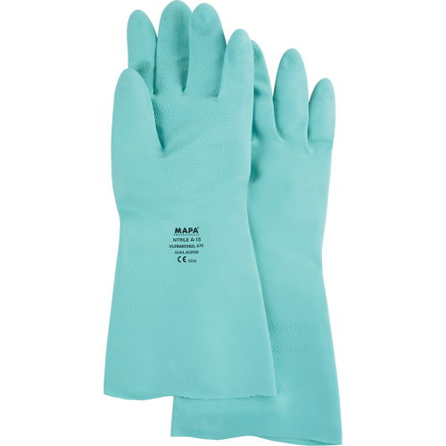 Gants &agrave; prise &agrave; motif en Z StanSolv, Taille Grand/9, 13" lo, Nitrile, 15 mils Duraquip Inc