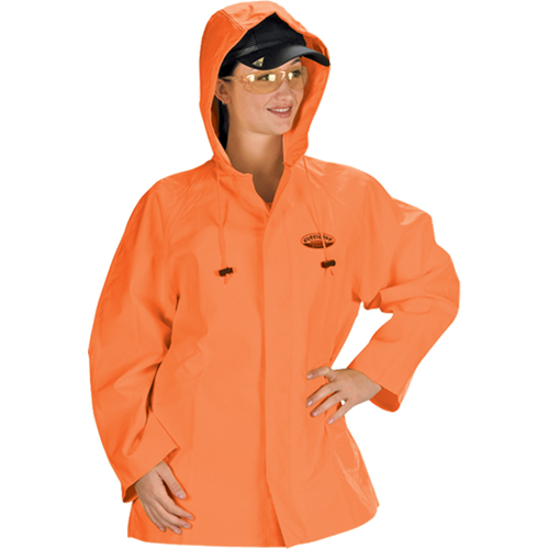 V&ecirc;tements imperm&eacute;ables Hurricane ignifuges et r&eacute;sistants &agrave; l'huile, veste, 4T-Grand, Orange haute visibilit&eacute; Duraquip Inc