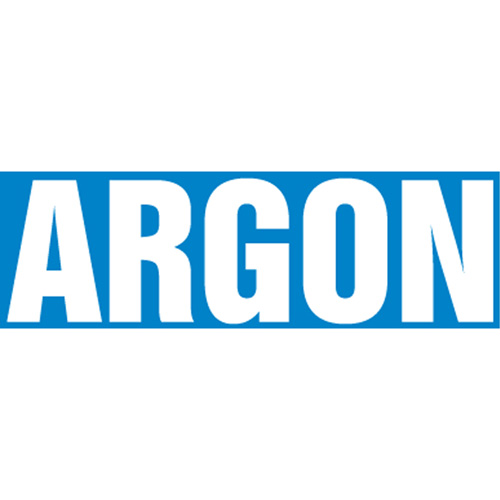 Marqueurs de tuyau "Argon", Autocollant, 2-1/2" h x 12" la, Blanc/bleu Duraquip Inc