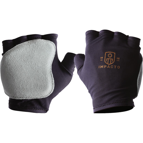 Anti-Impact Fingerless Right-Hand Glove, X-Small, Split Leather Palm, Slip-On Cuff Duraquip Inc