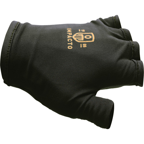 Anti-Impact Fingerless Right-Hand Glove, X-Small, Split Leather Palm, Slip-On Cuff Duraquip Inc