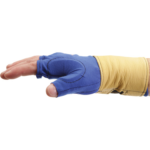 Doublure de gant sans doigts avec retenue au poignet, Taille T-petit, Paume Poly-coton Duraquip Inc